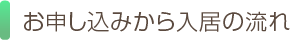 お申し込みから入居の流れ